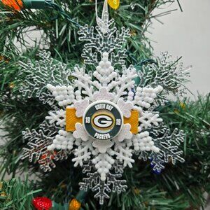 NWT Green Bay Packers Ornament NFL Football Christmas Holiday Decor OOAK